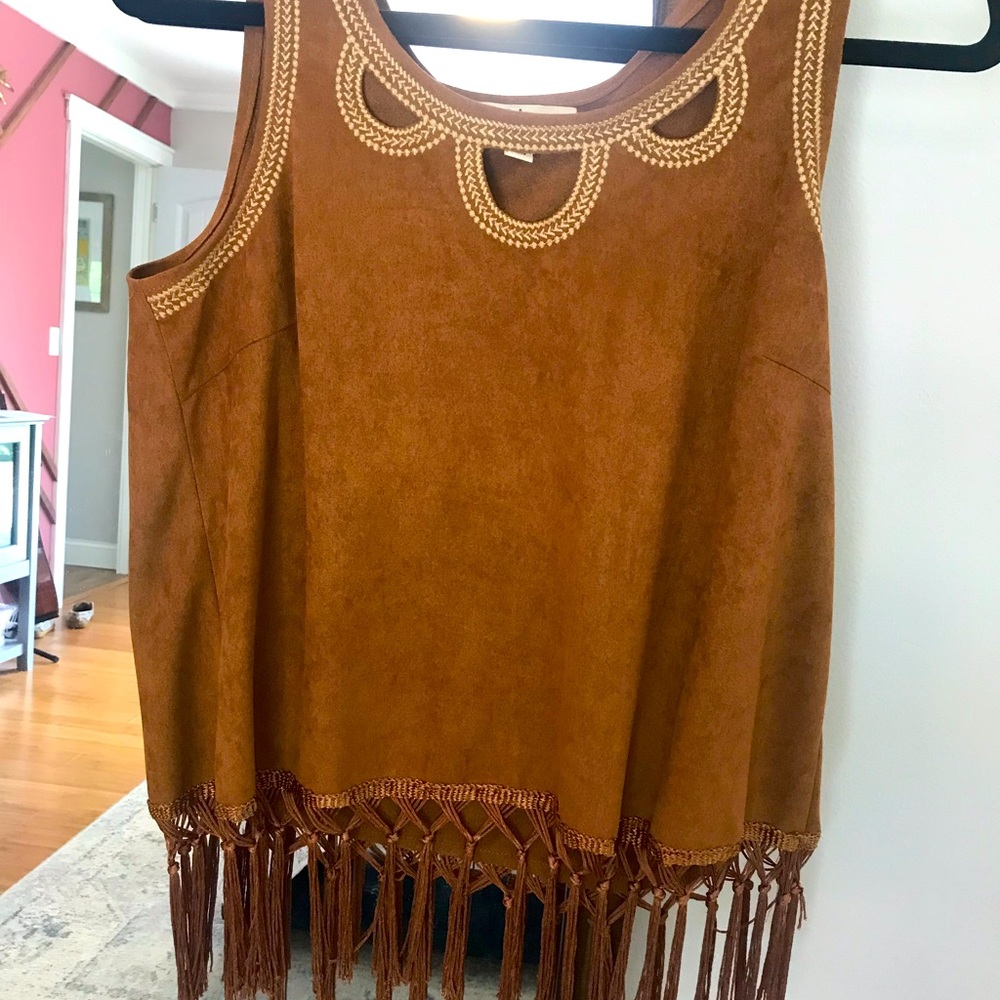 Faux Suede crop top